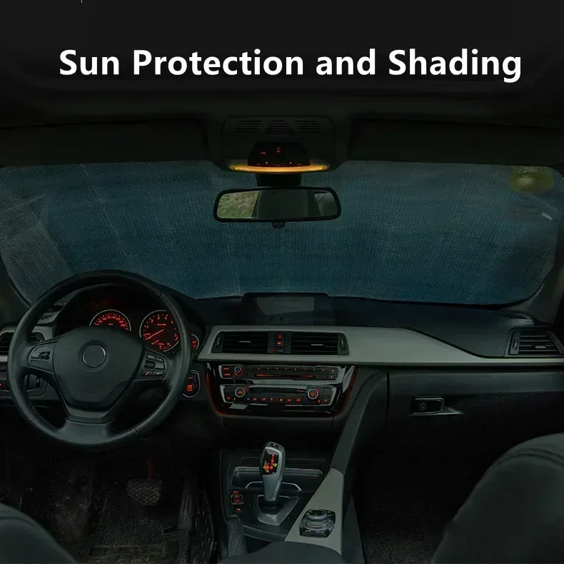 130X60 ซม.กระจกรถยนต์แบบพับได้ Sun Shade Visor COVER BLOCK Reflector แบบพกพา Breathable Anti UV Protector หน้าจอฟรี