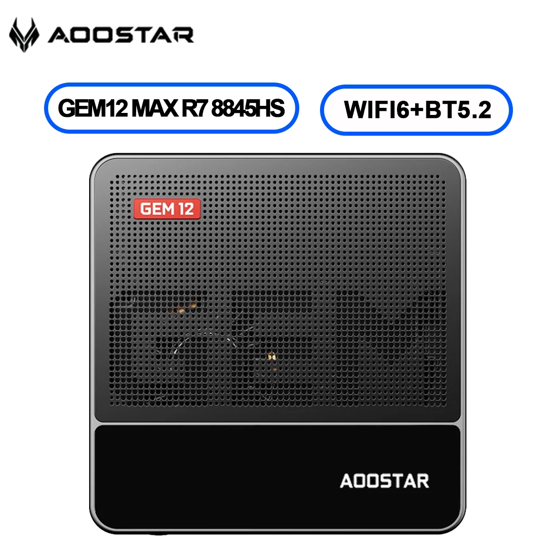 AOOSTAR GEM12 MAX Mini PC Ryzen 7 8845HS 2x DDR5 RAMs and 2x NVME SSD WiFi 6 BT5.2 Gaming Desktop Computer Mini Pc Work