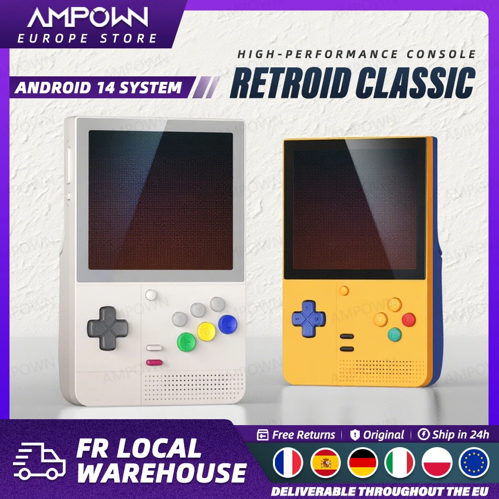 Retroid bolso clássico console de videogame snapdragon g1 gen2 3.92 ''tela amoled android14 os resfriamento ativo carregamento rápido presente