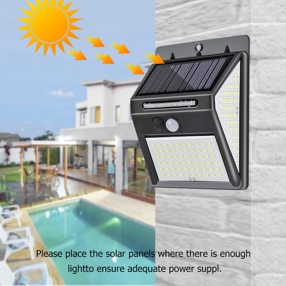 NEUE Multifunktionale Solarlampe Außendekoration Solarleuchte IP65 Wasserdichter Sonnenlichtbetriebener Scheinwerfer mit Bewegungssensor
