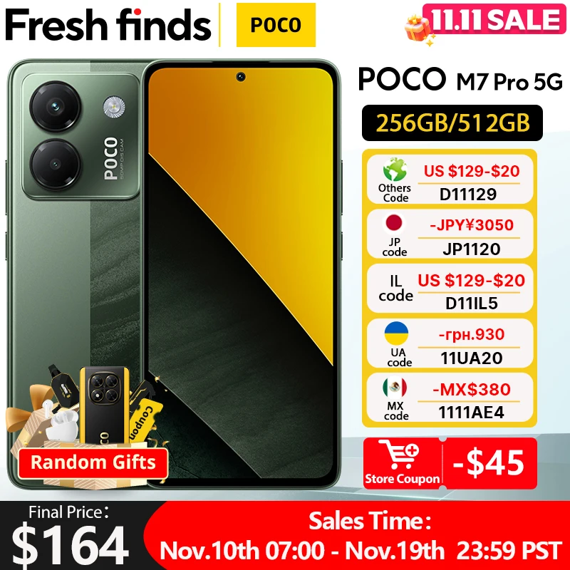 【Estreno mundial】 Versión global POCO M7 Pro 5G IP64 protección contra el polvo y el agua Dimensity 7025-Ultra Cámara Sony de 50 MP con OlS