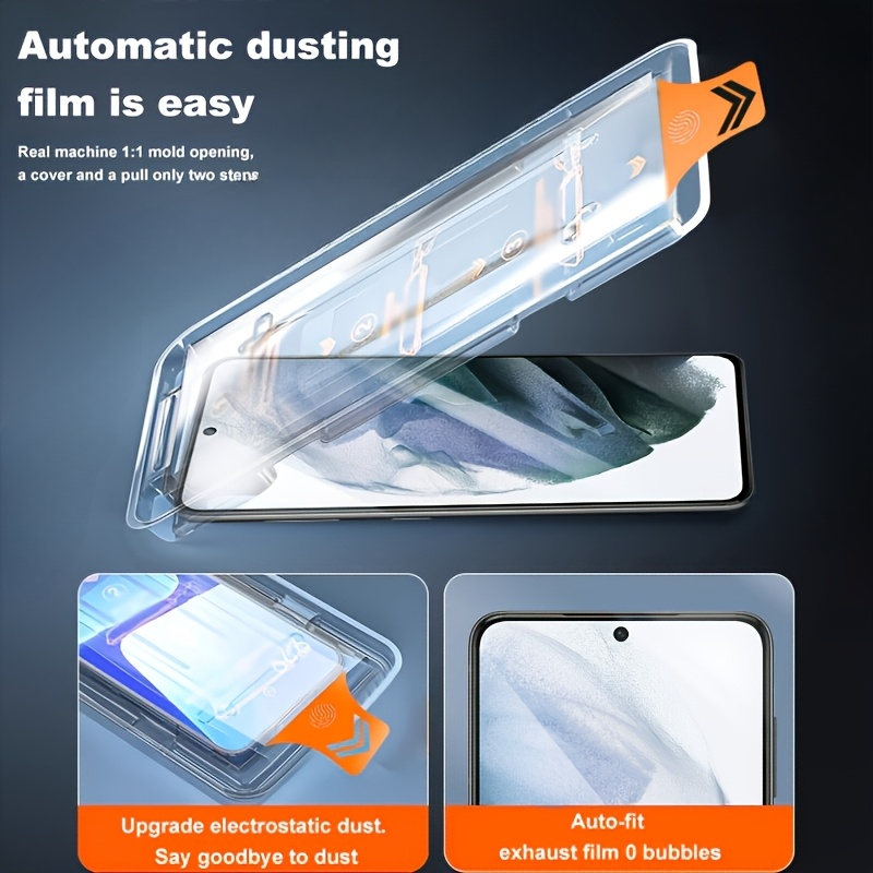 2Pcs Tempered Glass For Samsung Galaxy S25 S24 S23 Ultra S21 S22 Plus Screen Protector Bubble-Free Installation and Cleaning Kit