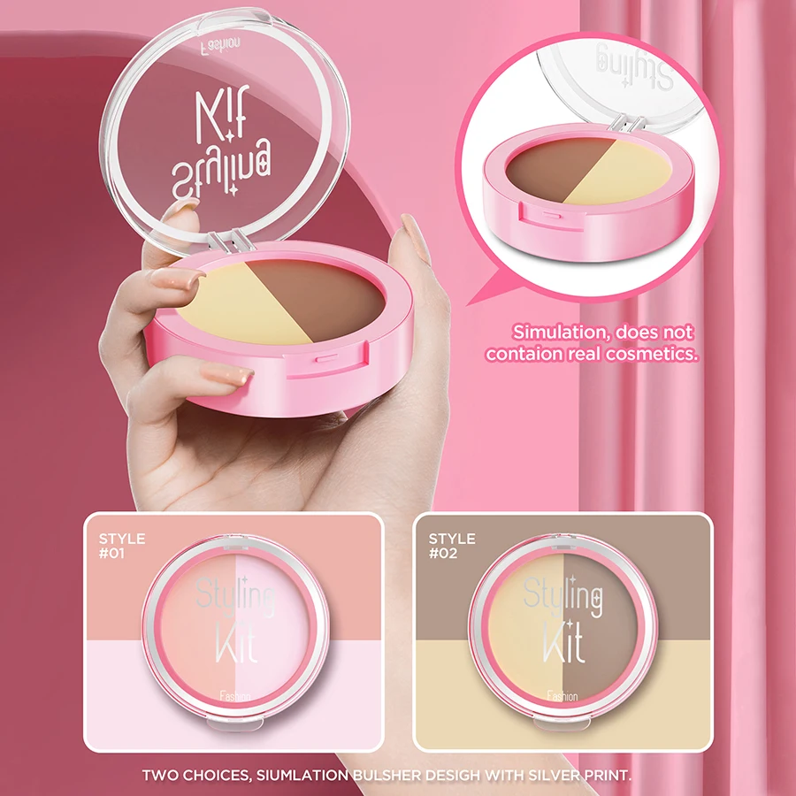 10 Pcs/set Simulation Pretend Makeup Play House Toys Game Cosmetics Set Eyeshadow Palette Lipstick Applicators (Not Real Makeup)