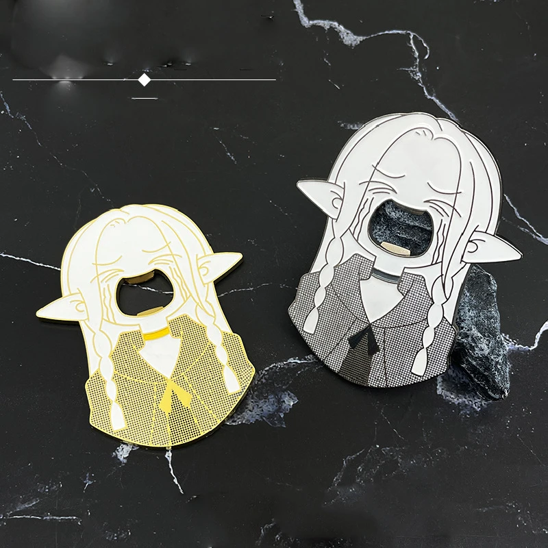 อะนิเมะอร่อยใน Dungeon Marcille ที่เปิดขวดคอสเพลย์แม่เหล็กตู้เย็น Kawii Big ปาก Elf สาว DIY อุปกรณ์ฮาโลวีน
