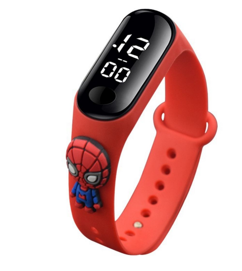 Marvel homem-aranha crianças dos desenhos animados moda relógios ponto homem de ferro eletrônico digital display led à prova dwaterproof água presente do feriado crianças