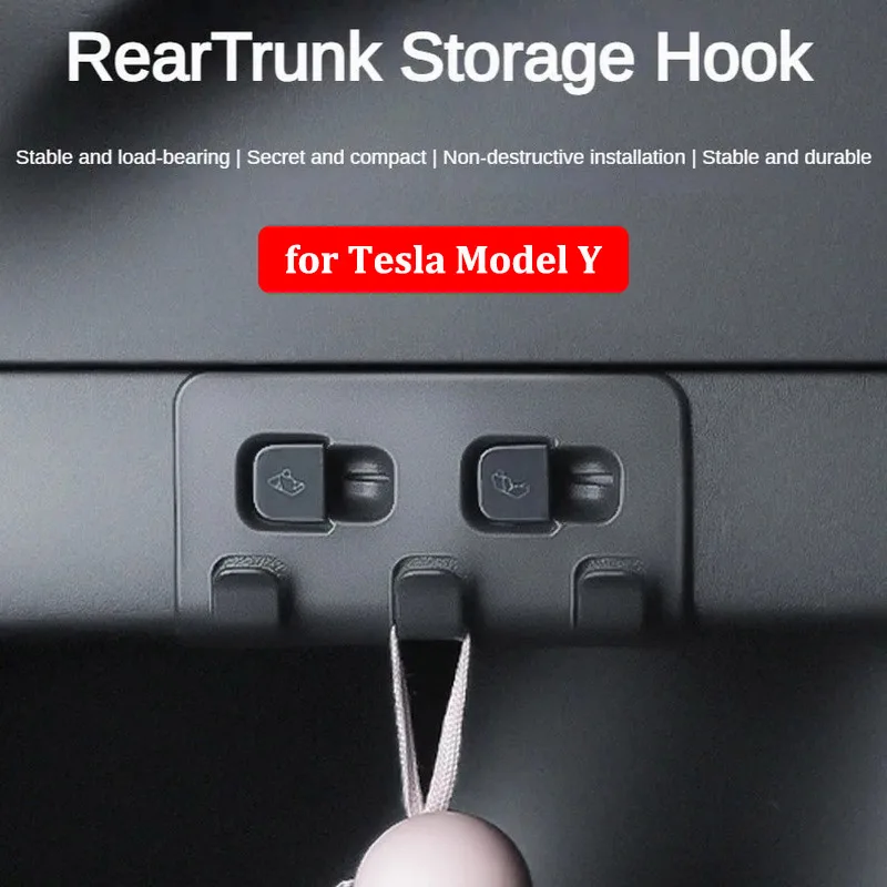 Gancho traseiro para tesla modelo y 3, suporte de armazenamento, guarda-chuva, garrafas de água, saco de compras, cabide, acessórios interiores