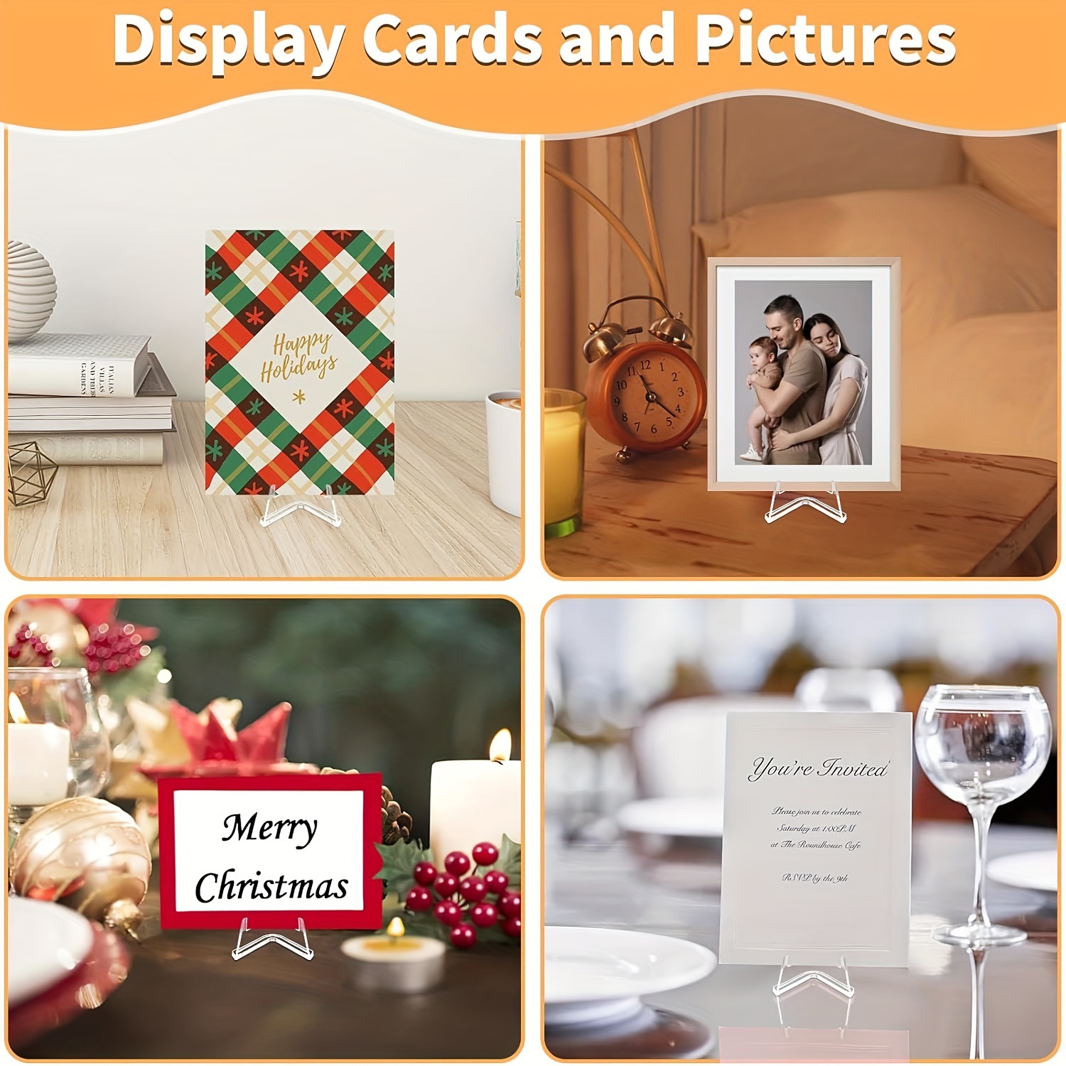 30pcs Clear Acrylic Display Stands - No Power Needed for Sports Cards & Graded Collections