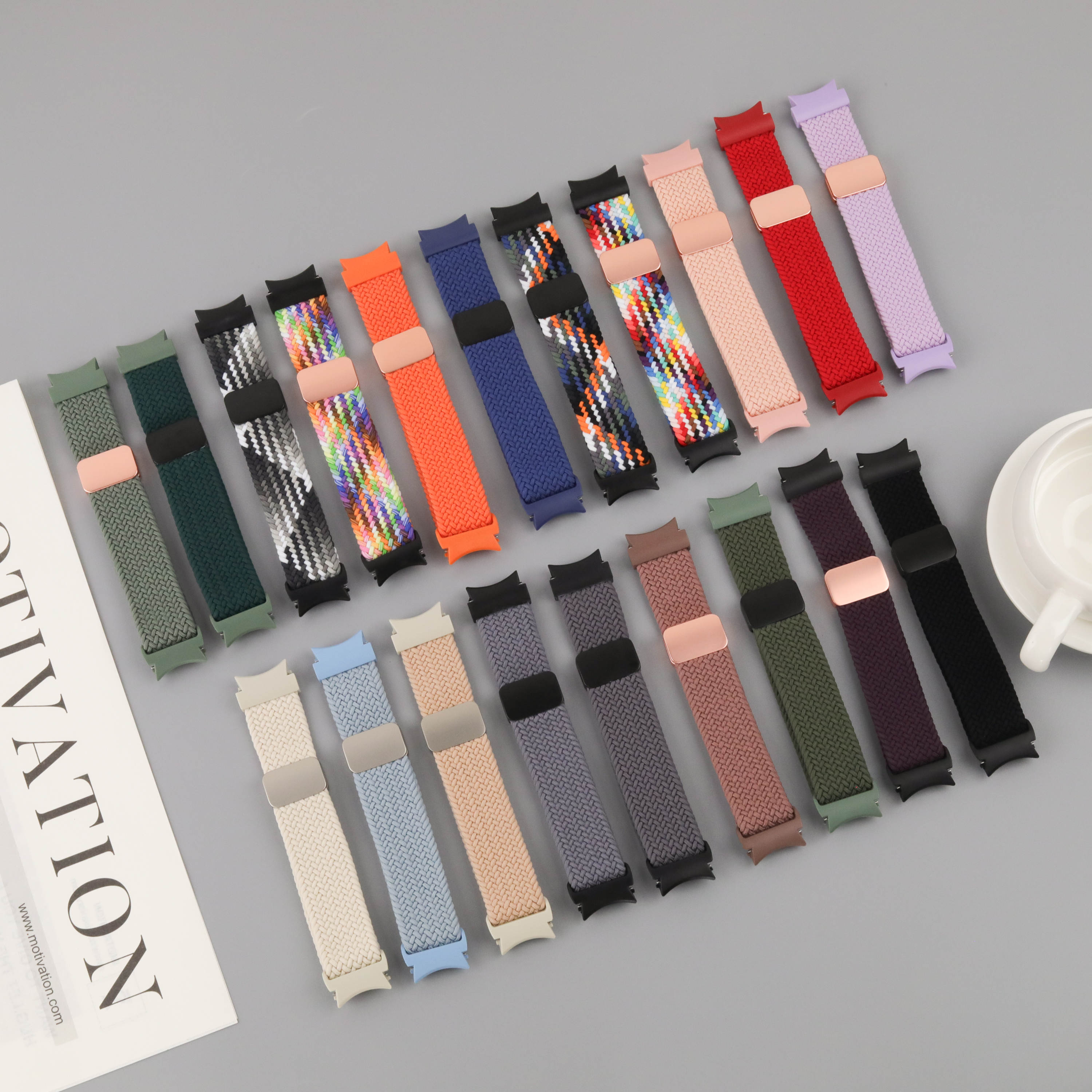 Плетеный ремешок без зазоров для Samsung Galaxy Watch 7 6 5 4 44 мм 40 мм/5 pro, магнитный браслет Galaxy watch6 watch4 classic 47 43 ремешок