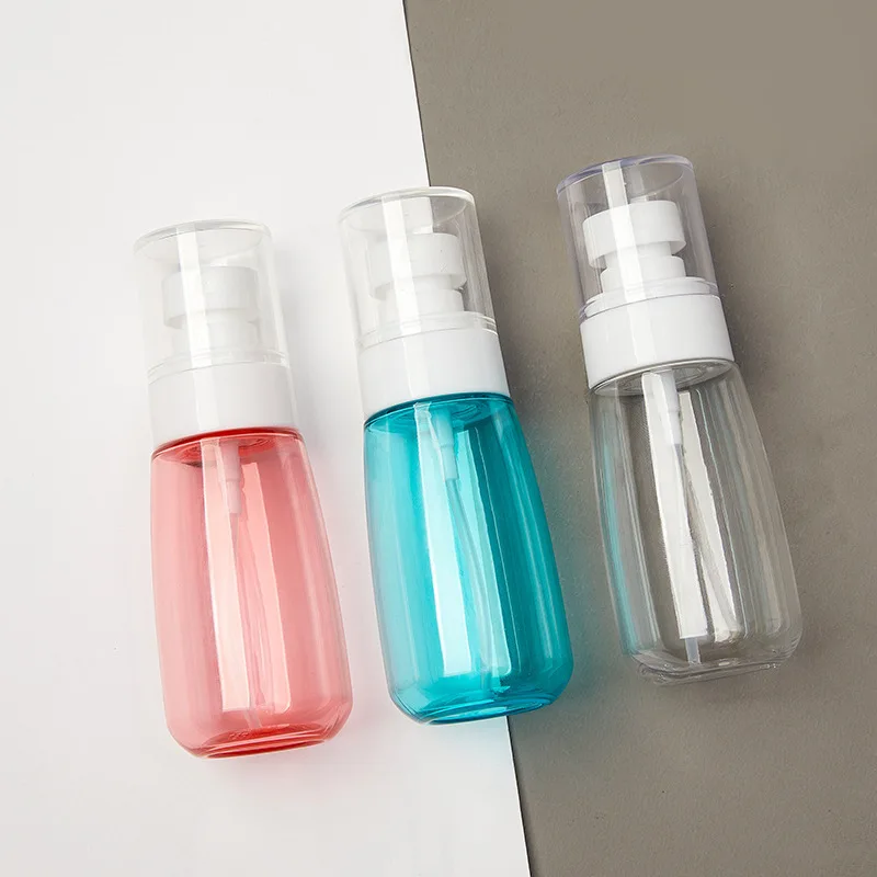 Paquete de 2 botellas de Spray recargables, atomizador de Alcohol de 1oz/30ml, Mini contenedores de líquidos de niebla fina para el cuidado de la piel, accesorios de viaje de maquillaje