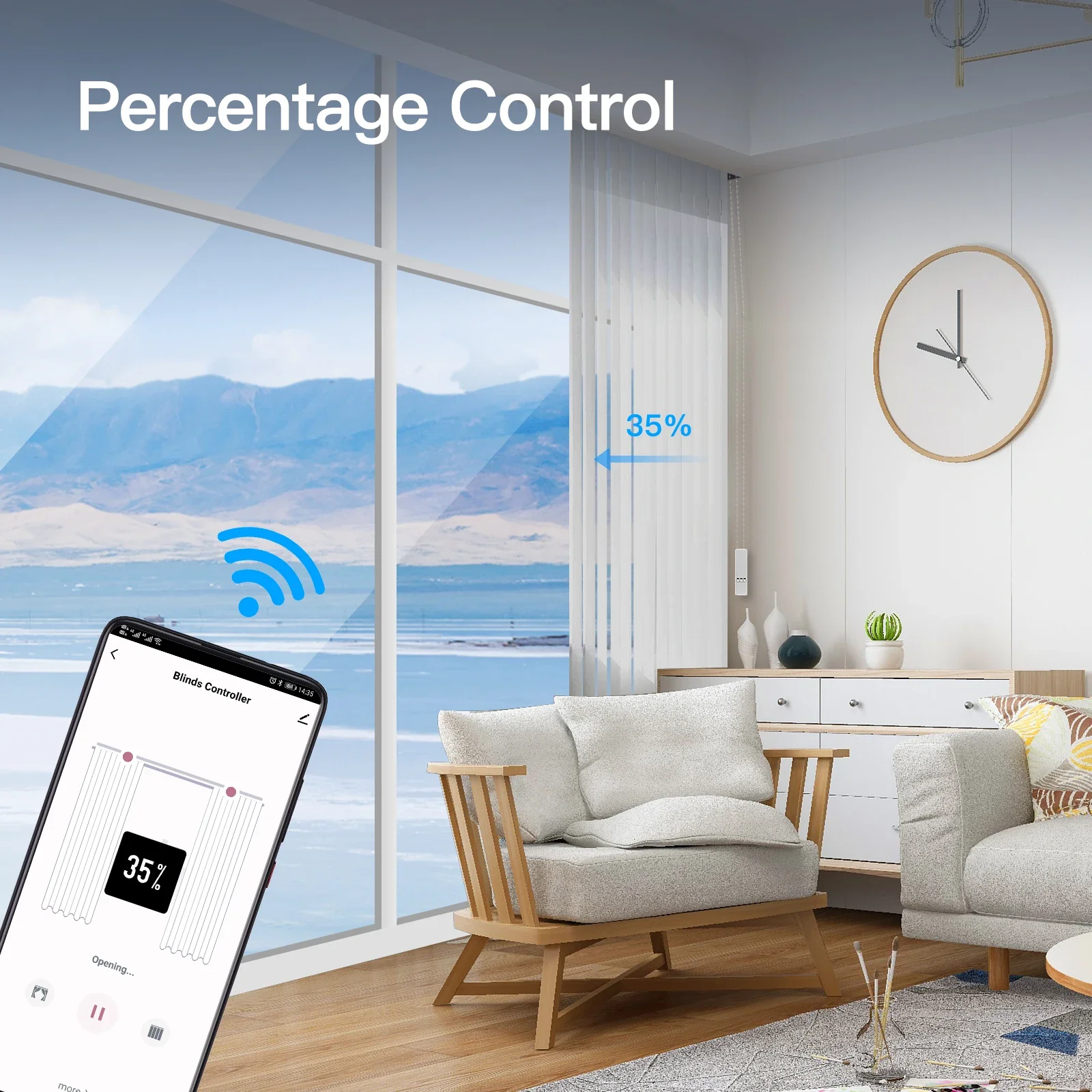 MOES Tuya-Motor inteligente con WiFi, cadena eléctrica, persianas enrollables, unidad de obturador, Kit remoto RF, aplicación Smart Life a través de Alexa/Google