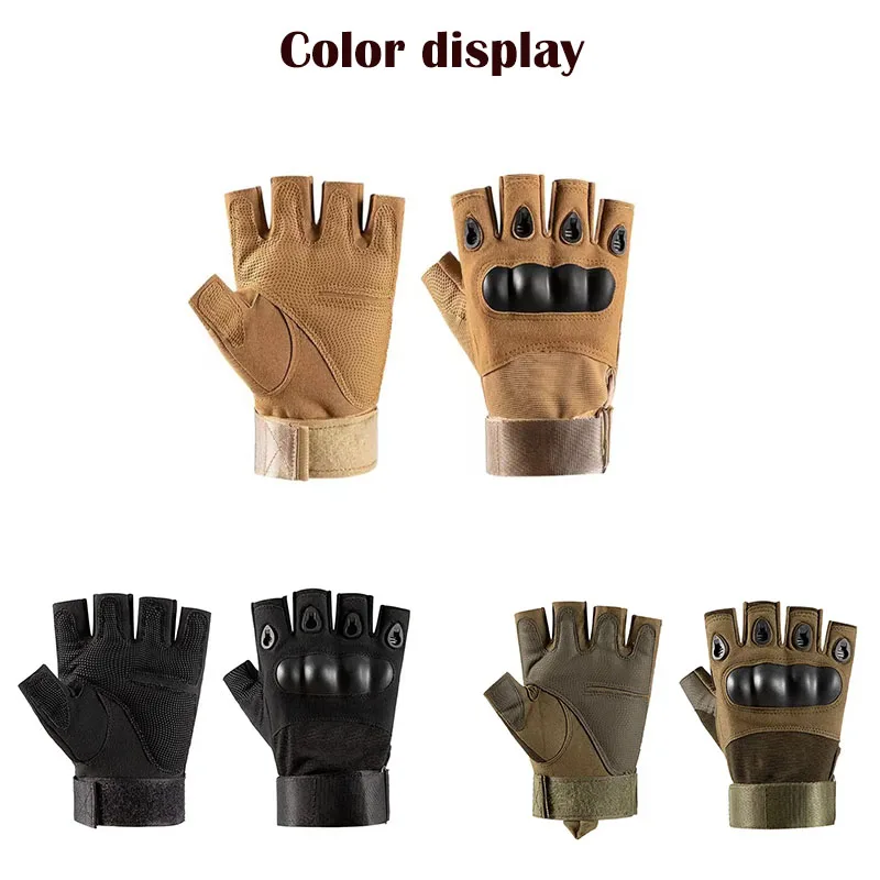 Taktische Halbfinger-Handschuhe für Herren, Armee, Militär, Kampf, Jagd, Schießen, Luftgewehr, Paintball, Polizei, Pflicht, kein Finger