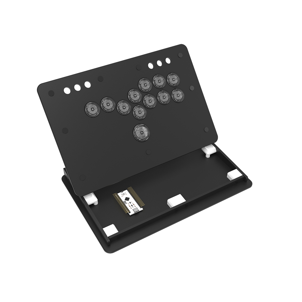 Punk Workshop Mini HitBox SOCD Fighting Stick Controller Mechanical Button Support PC/Android PS4 Xbox WII Switch Carbon Fiber