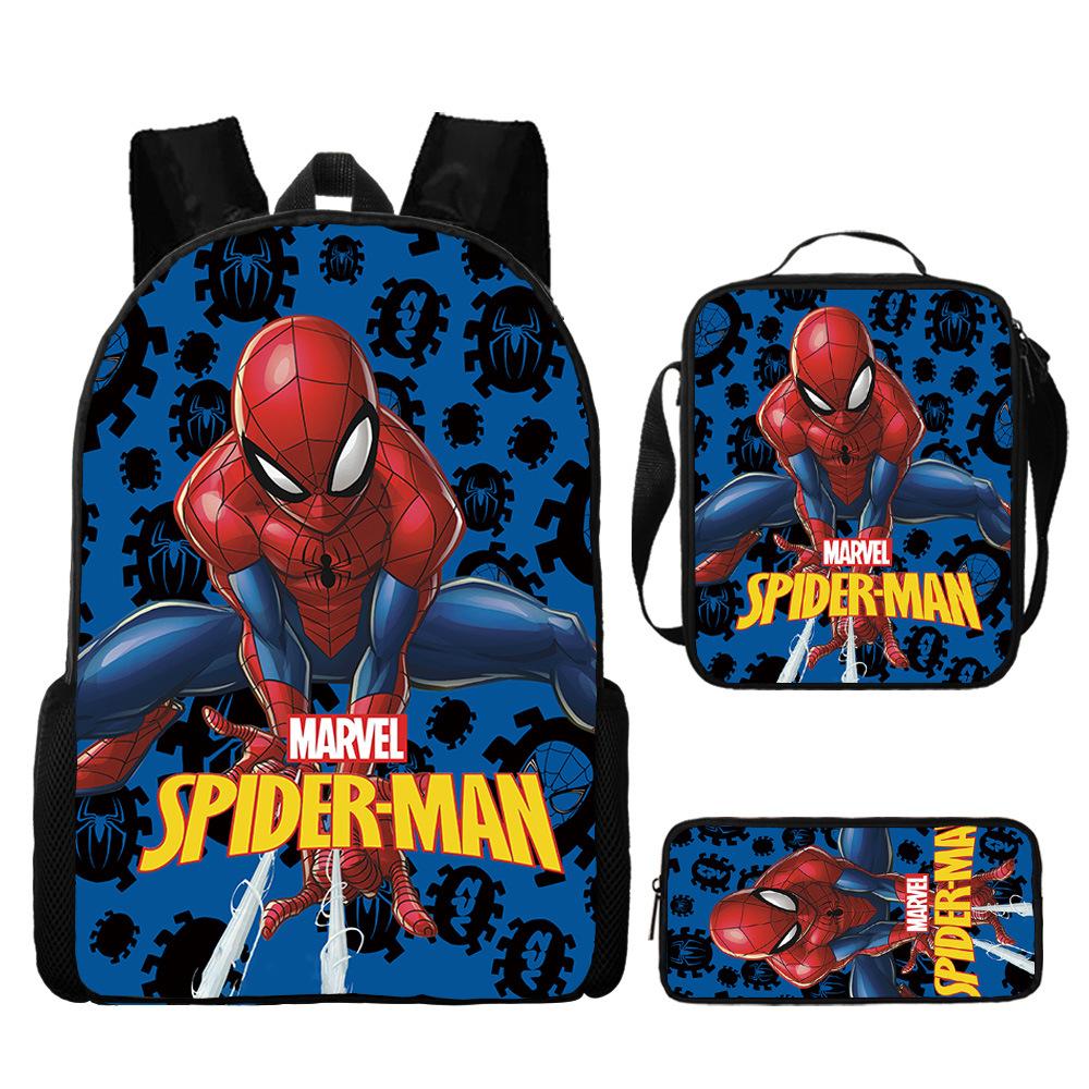 Disney 3pc Rucksack Set Große Kapazität jungen Schul Spider Man Schulter Tasche Stift Fall Mode Tasche Student Geschenk