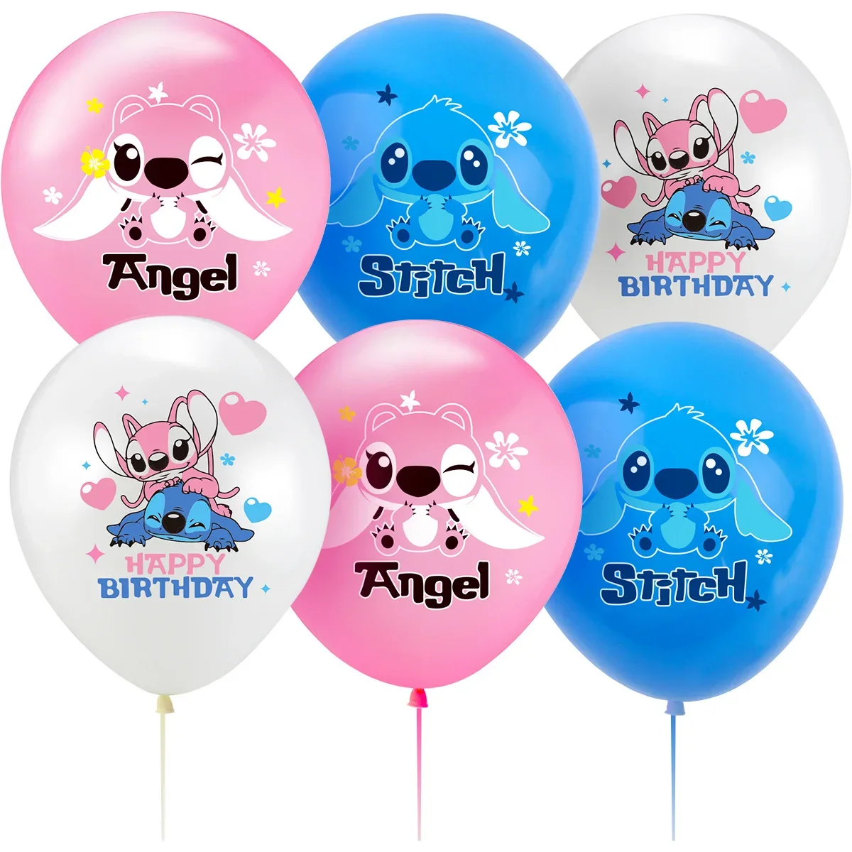12 個 12 インチディズニーリロとスティッチラテックスバルーンセット少年少女の誕生日パーティー用品ベビーシャワーパーティーの装飾子供のおもちゃ