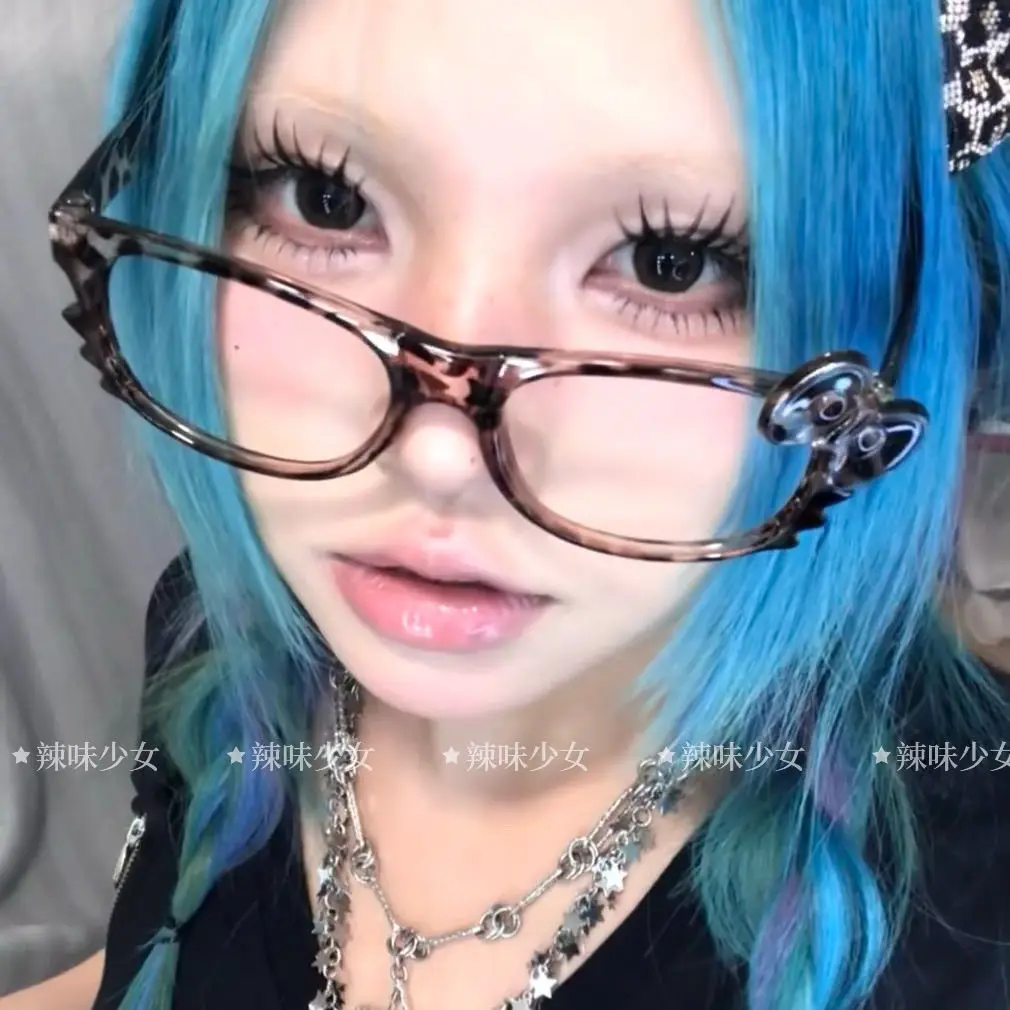 Kawaii hellokitty óculos retro anime kteywear acessórios decorativos y2k cartoonframes sem lentes moda meninas presentes