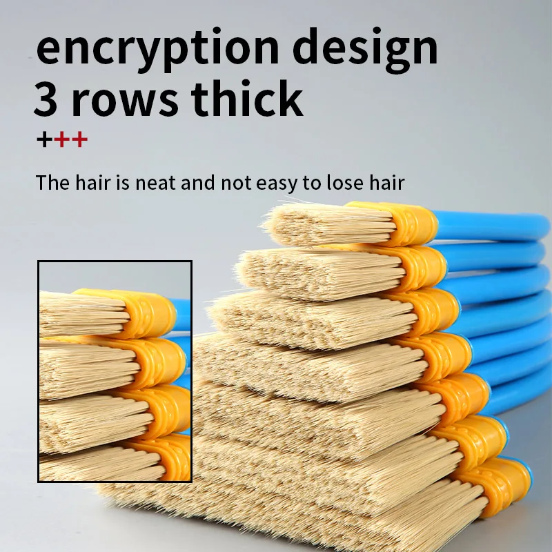 Conjunto de pincel multifuncional com cabo de plástico, para pintura parede e móveis, ferramenta para artista