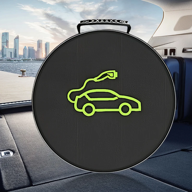Carregador de carro elétrico plugues armazenamento carry bag ev carro cabo de carregamento soquetes à prova dwaterproof água recipiente de equipamento retardador de fogo