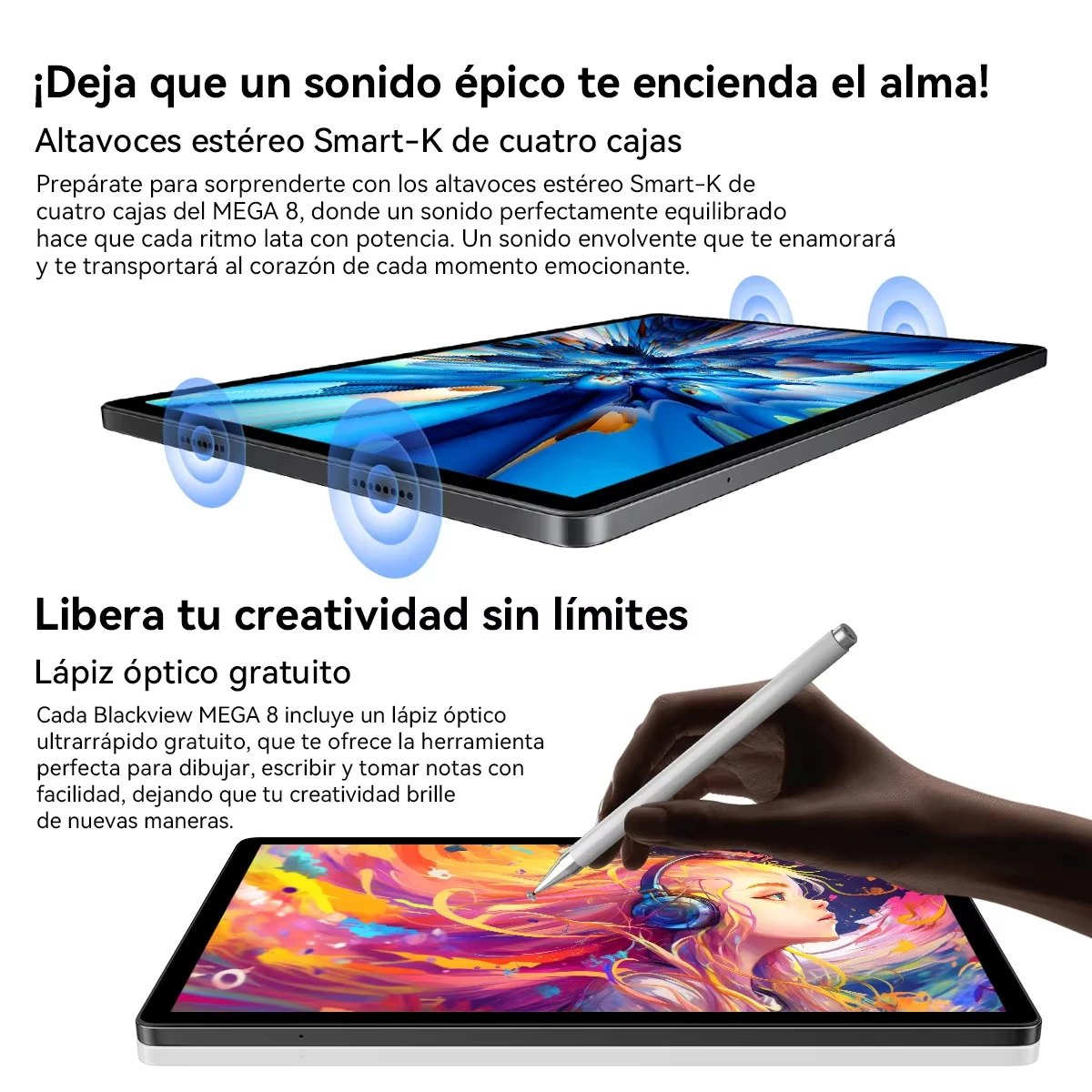 【Wereldpremière】Blackview MEGA 8 Tablet 13 inch FHD+ 90Hz Scherm 11000mAh AI Android 15 50Mp Camera 4 BOX Luidsprekers 4G Pad PC