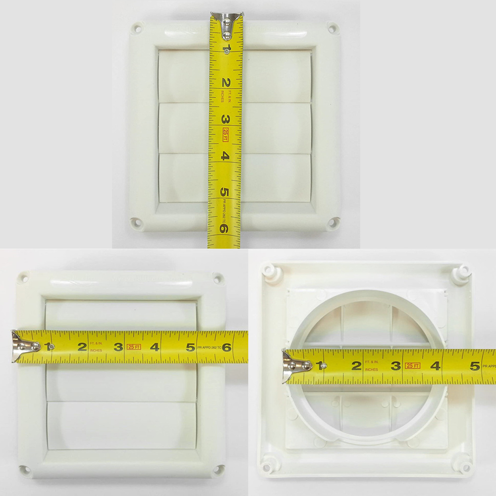 4-Zoll-Entlüftungsgitter, Lüftungsabdeckung, Kunststoff-Wandgitter, Kanalheizung, Kühlung, Lüftungsschlitze mit 3 Klappen, Luftauslassbelüftung
