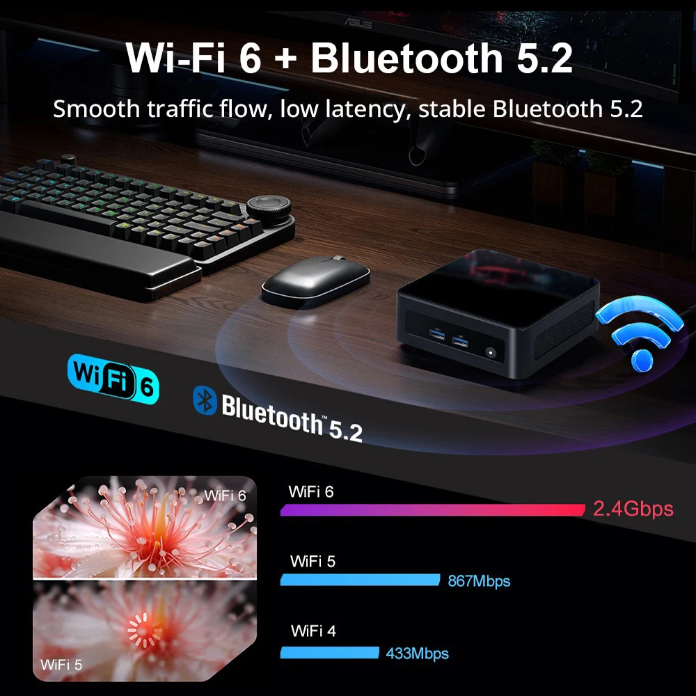 Mini PC MLLSE M8 procesor Intel Core i9-12900HK 16 GB RAM SSD 1 To Wi-Fi 6 BT5.2 Win11 Pro Mini komputer biurkowy