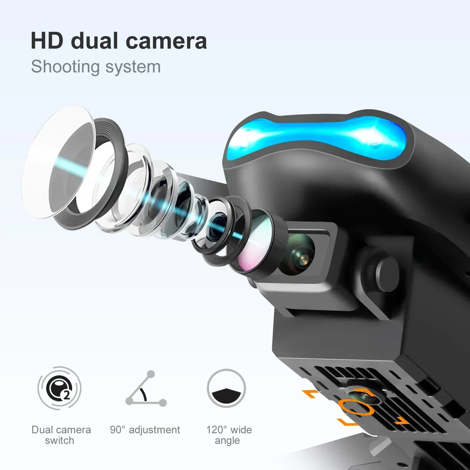 Opvouwbare E99 K3 Pro HD 4K Drone met dubbele camera WIFI Luchtfotografie RC Quadcopter Helikopter Speelgoedcadeau voor jongens