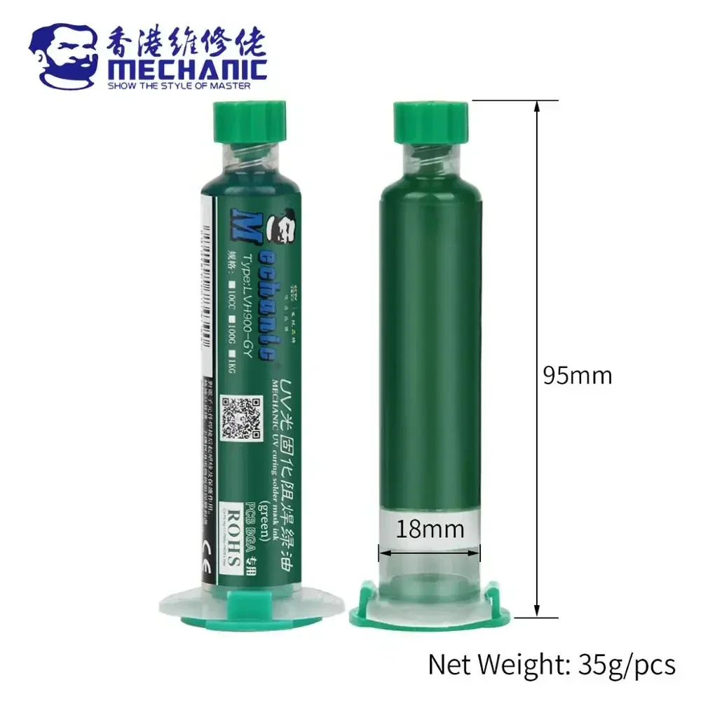 MECHANIC 6 Colors 10ml UV Curing Solder Mask Ink for PCB BGA Circuit Board Insulating Protect Soldering Paste Flux Oil Mechanic