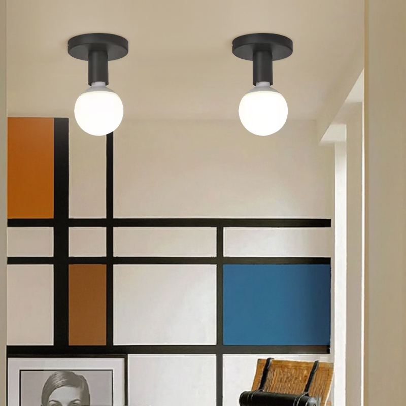 1pc moderno e minimalista e27 base de lâmpada luz de teto, corredor cozinha varanda luminária (sem lâmpada)