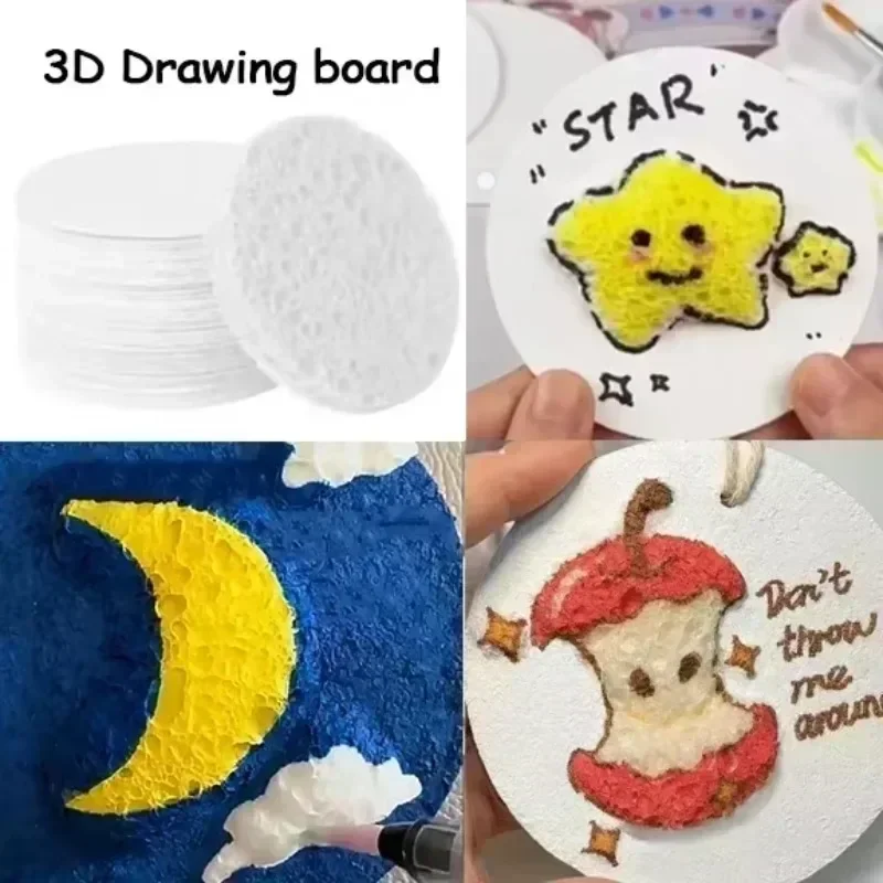10/100 шт. 3D рисунок волшебный холст губка дети DIY дети бумага для рисования 3D художественная бумага для рисования для детей DIY живопись