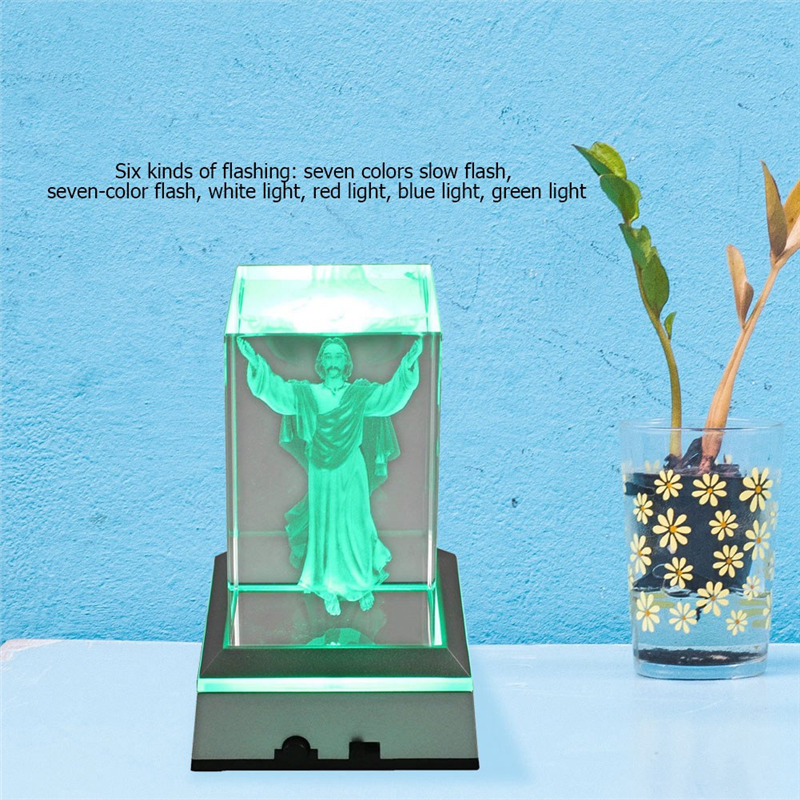 Présentoir Compatible en verre d'art en cristal, Base de lampe LED, boule de cristal tactile inductive