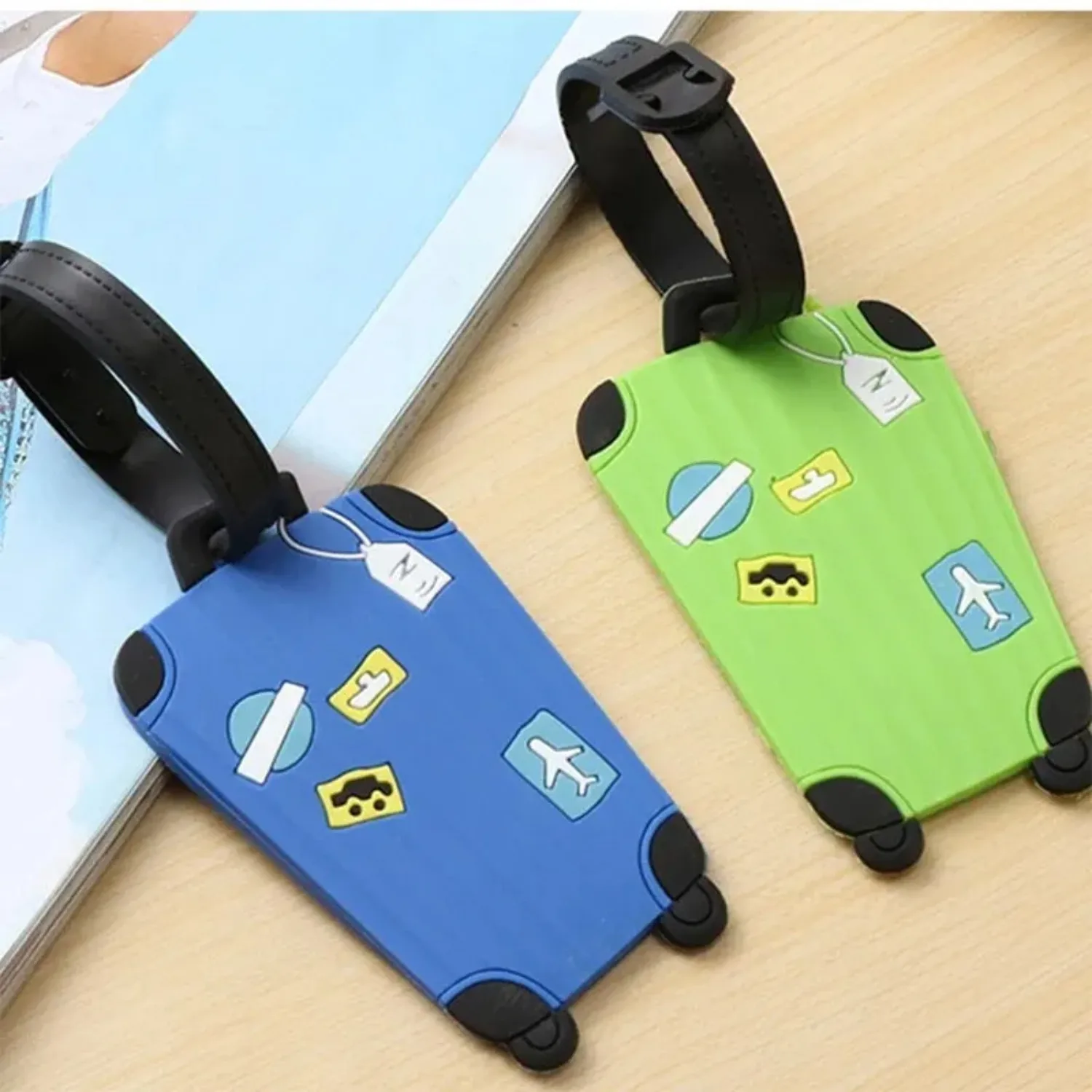 Silicone Luggage Tag Travel Trolley Case Identification Label Three-Dimensional Pattern Backpack Signature Information.-A-DH