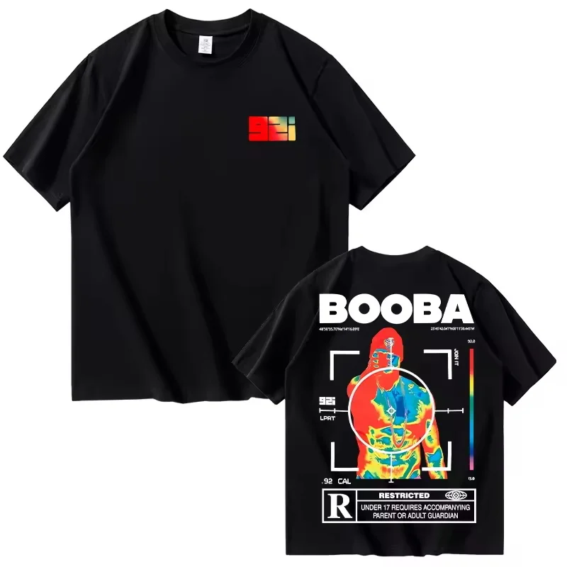 Camisetas B2O para hombre, camiseta de manga corta con estampado de BOOBA a la moda, ropa de calle informal Harajuku para mujer, camisetas