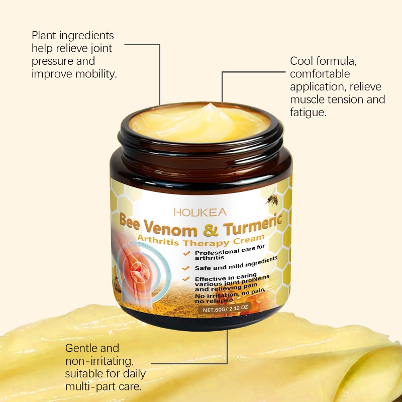 Bee Venom Turmeric Arthritis Therapy Cream Relieve Arthritis Pain Soothing Hand and Foot Joint Discomfort Massage External Cream