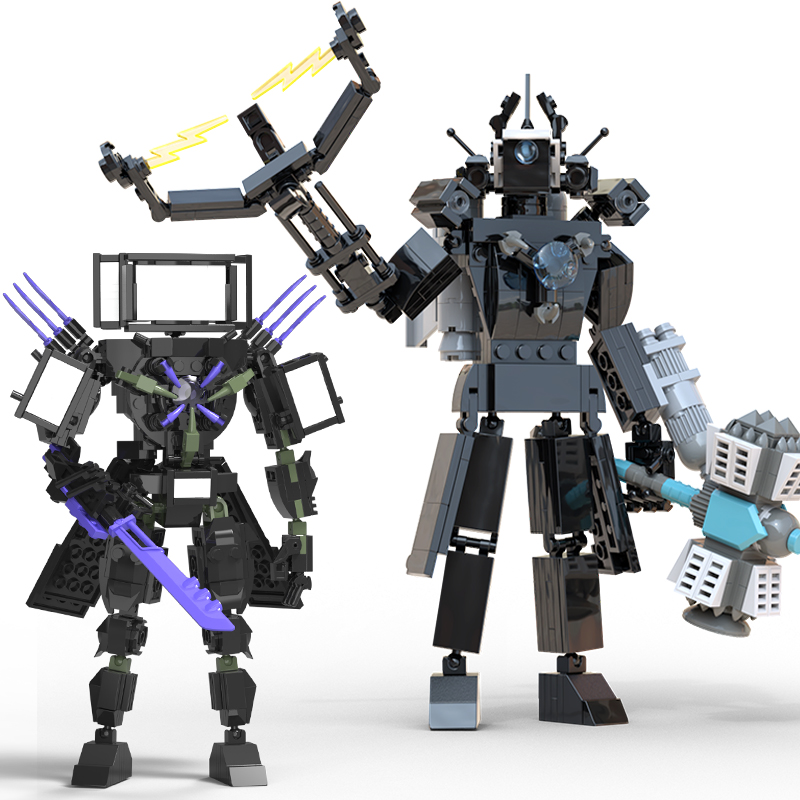 MOC Skibidi トイレビルディングブロックセットタイタンスピーカーマンカメラマンテレビマンレンガ DIY モデルのおもちゃ子供新年の誕生日プレゼント