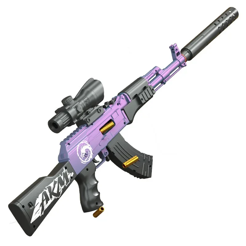 Ak47 Manual Burst Shell Ejection Soft Bullet Children's Boy Simulation Toy Gun Parent-child Outdoor Battle Akm Assault Rifle