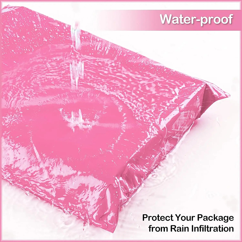 50 個ピンクセルフシール粘着宅配袋保存袋プラスチックポリ封筒メーラー郵便配送メーリングバッグ