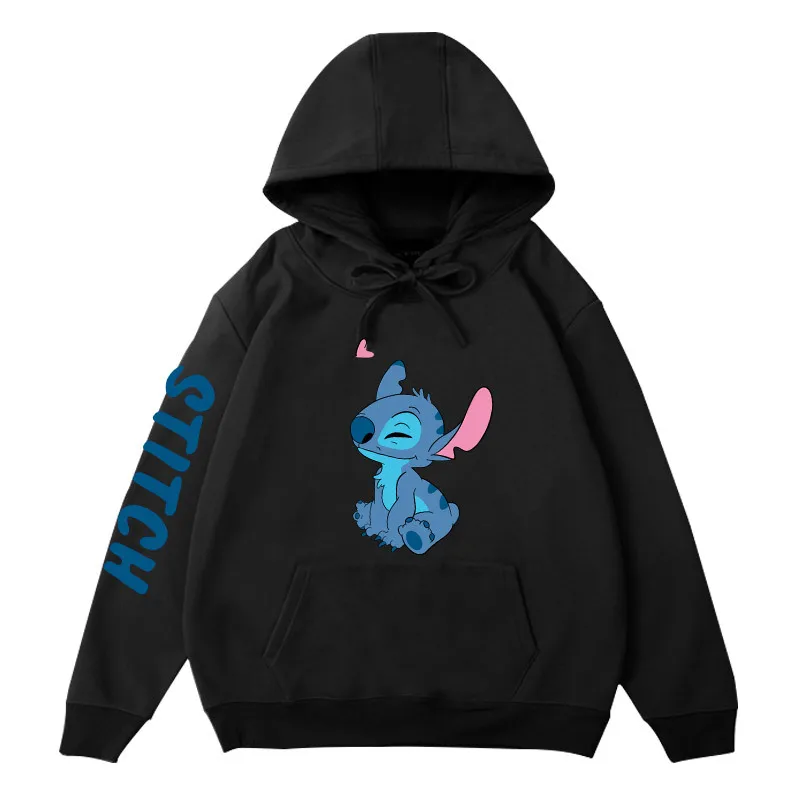 Disney Winter Paare Hoodie Stitch Pullover Lose Jacke Kleidung Damen Tops