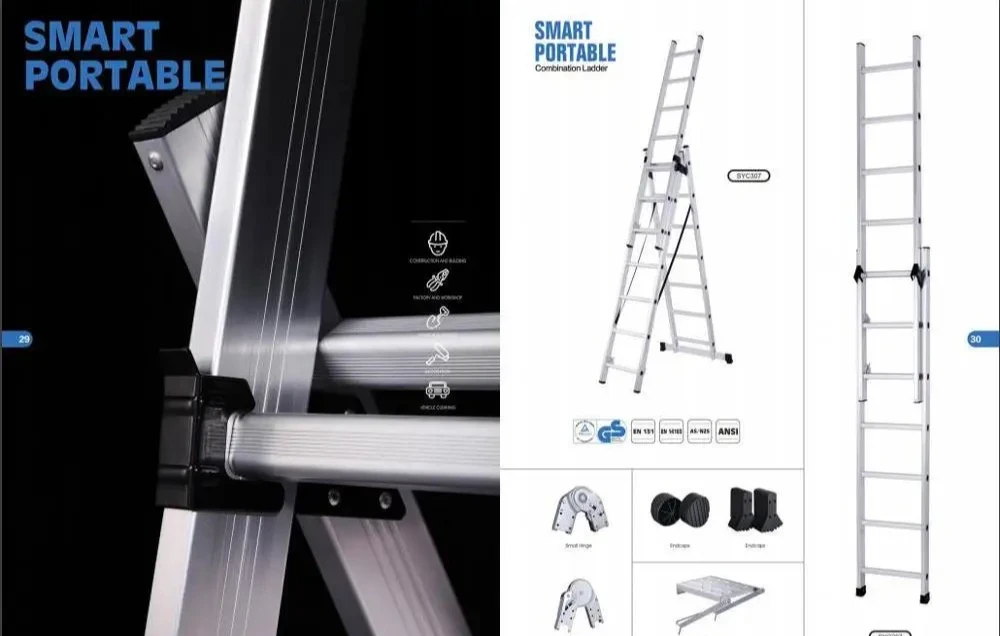Ladder rack combination ladder Aluminum industrial ladder Telescopic wooden ladder