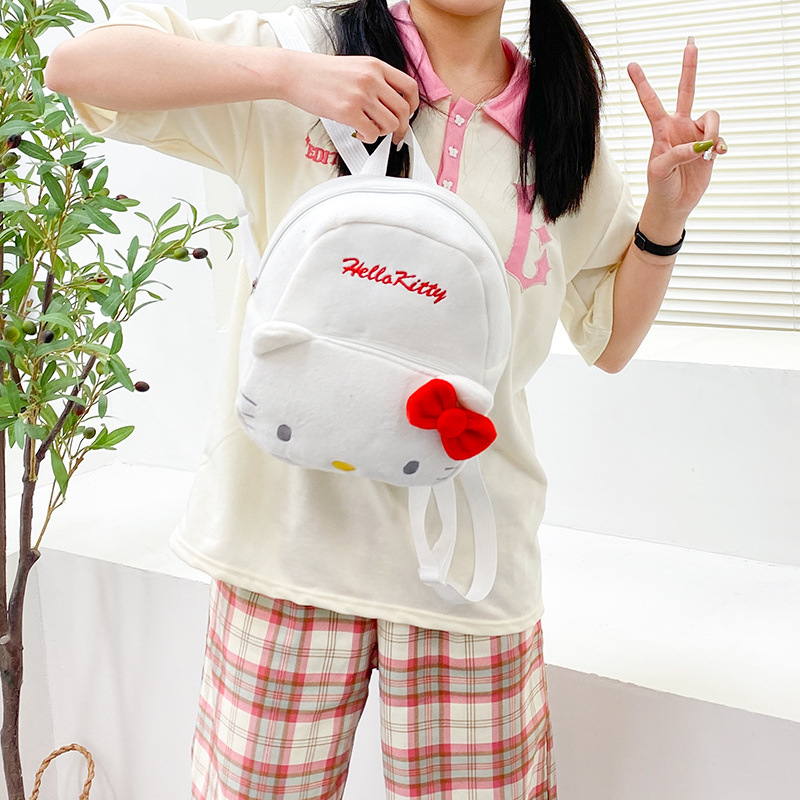 Kawaii Cartoon Pluche Mymelody Hellokitty Rugzak Leuke Mode Kuromi Cinnamoroll Grote Capaciteit Student Schooltas Meisjes Geschenken