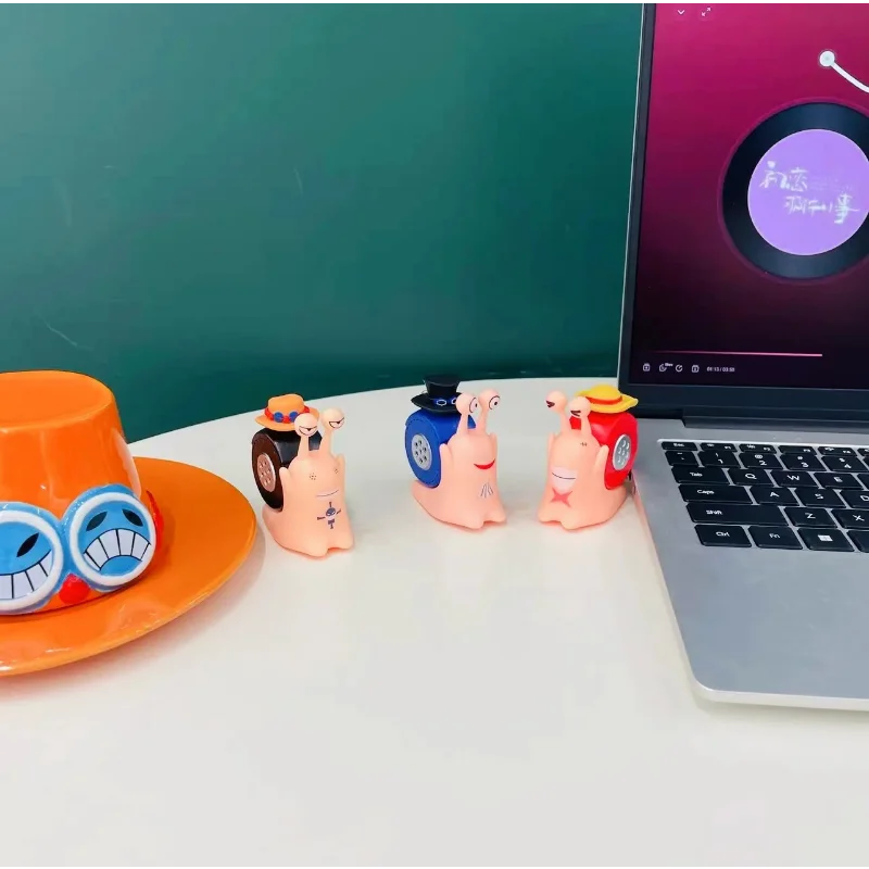 Аниме One Piece Den Den Mushi Фигурка Луффи/Эйс/Сабо Телефон Фигурка записываемая кнопка-динамик Игрушка