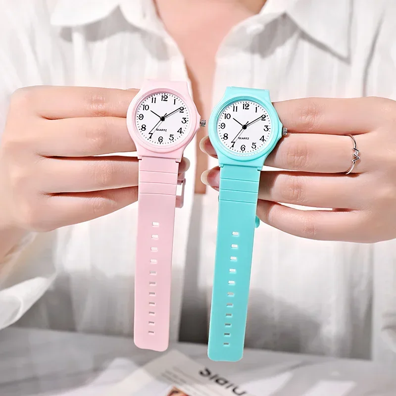 Reloj De cuarzo Simple a la moda para Mujer, relojes De pulsera para estudiantes, Reloj con correa De silicona, Reloj elegante para Mujer al por mayor