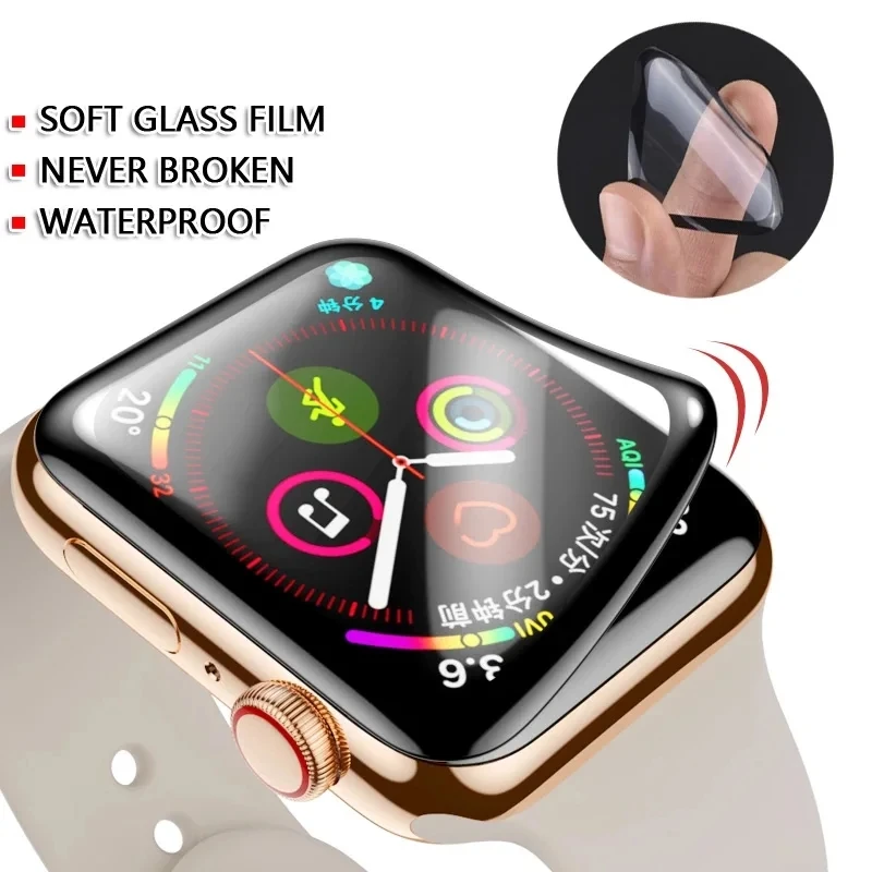 5 個のセラミックフィルム Apple Watch 9 8 7 6 SE 5 45 ミリメートル 41 ミリメートル 42 ミリメートル 44 ミリメートル 40 ミリメートル 38 ミリメートルスクリーンプロテクター IWatch ウルトラ 49 ミリメートルガラスではありません