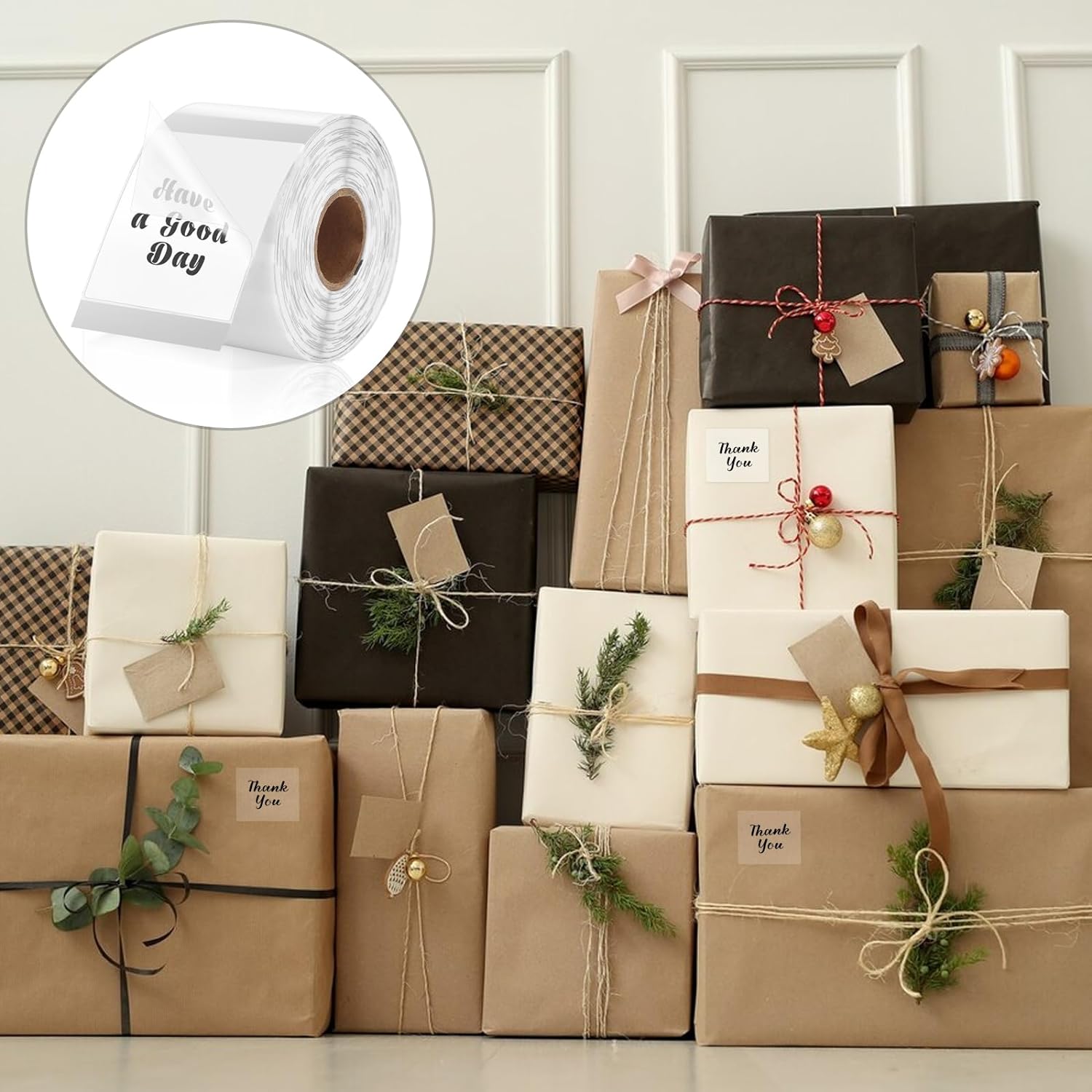 Mehrfarbiger Thermo-Etikettenaufkleber, selbstklebend, 20–50 mm, Thermopapier, kompatibel mit Phomemo M110 M200 M220 E210 P50, Etikettendrucker