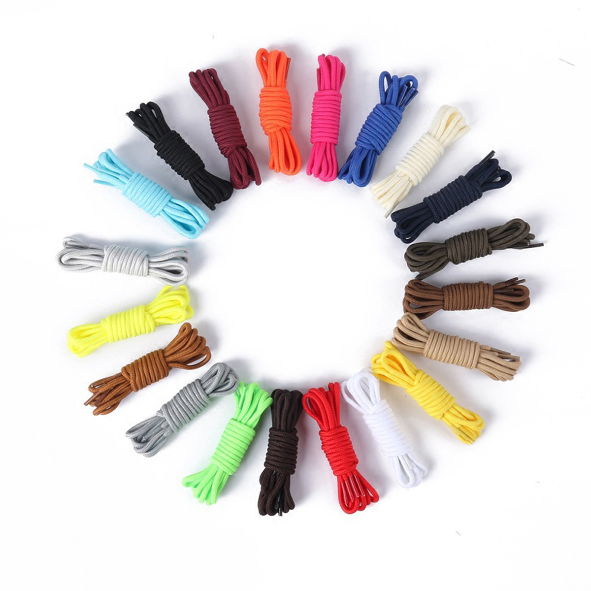 1 par de cordones redondos de primera calidad para botas, cordones para botas para caminar de 4mm de diámetro, cordones para botas de trabajo resistentes para botas de trabajo