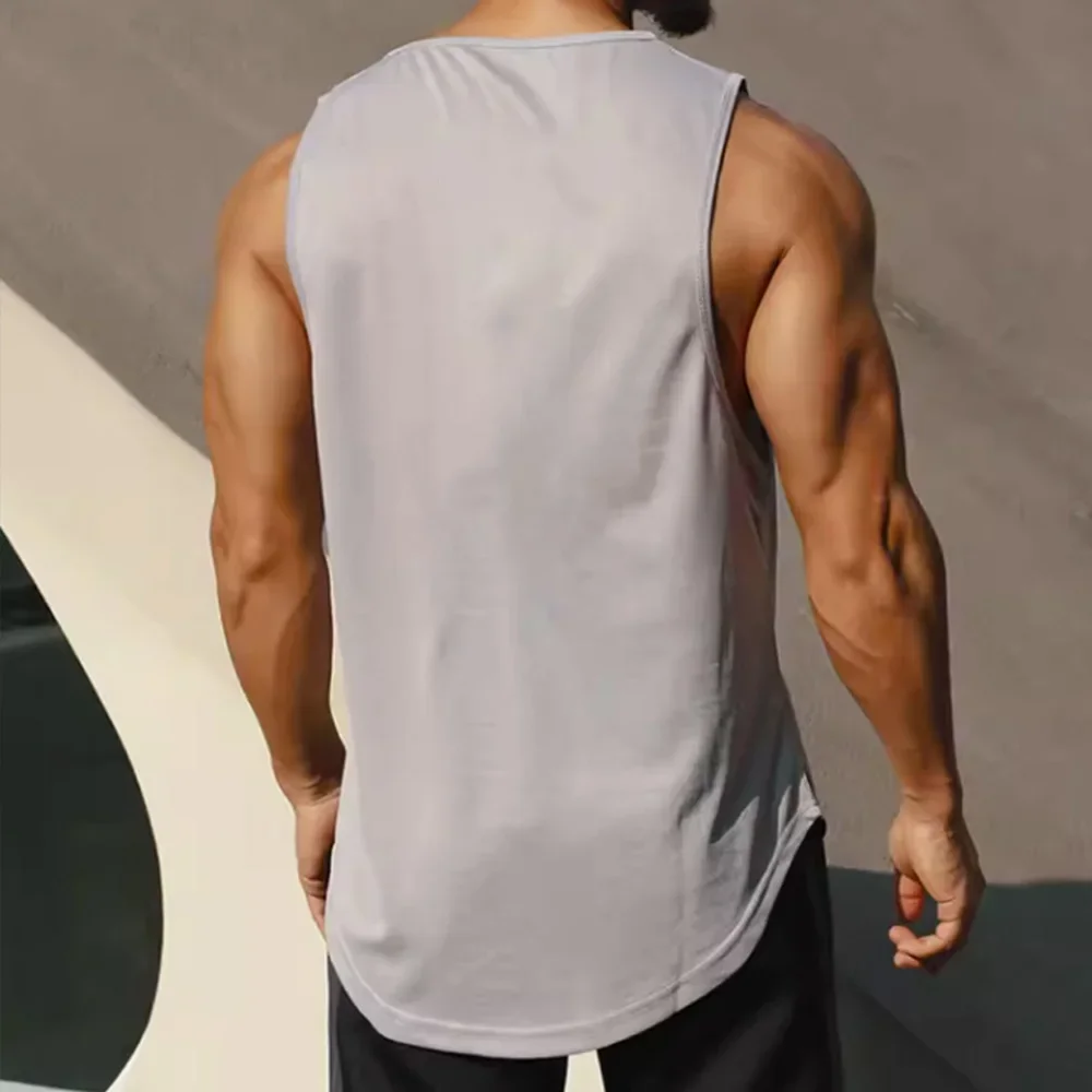 メンズジムタンクトップフィットネスノースリーブランニングスポーツ Tシャツ男性速乾性トレーニングボディービルジム Tシャツ男性男性ベスト