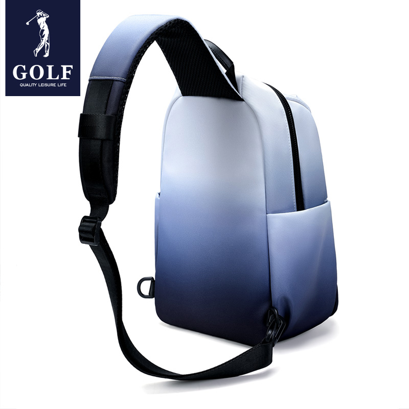 Bolsa transversal de pano Oxford masculina, bolsa de peito de golfe, mochila pequena, telefone casual, gradiente, moda