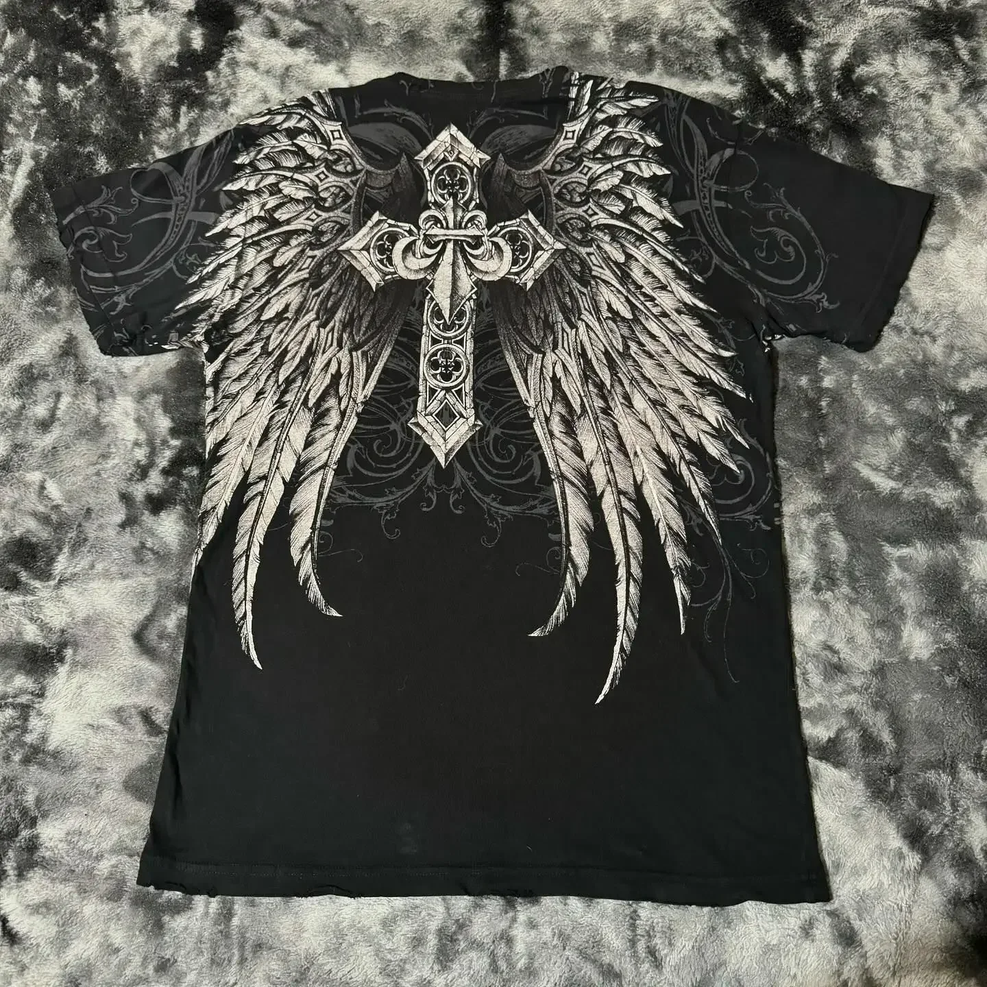 Y2K 苦しみ Tシャツヴィンテージ服パンクヒップホップグラフィックプリント特大 Tシャツ女性ラウンドネックコットン半袖トップス