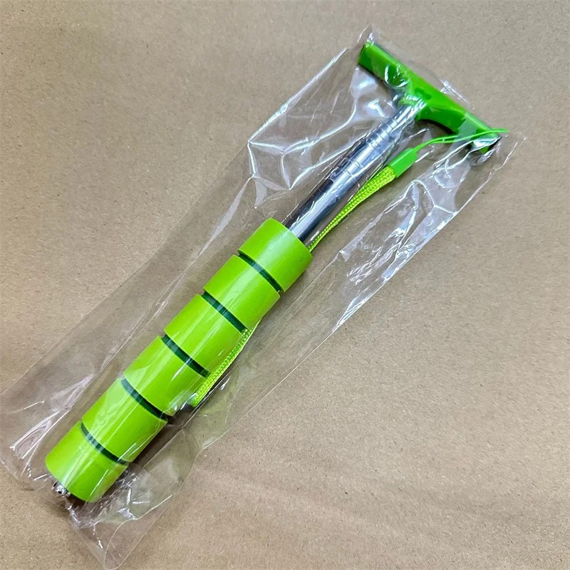 Aço inoxidável Car Espelho Retrovisor Wiper, Retrátil Layered Brush Head, Auto Wash Cleaning Brush, telescópico