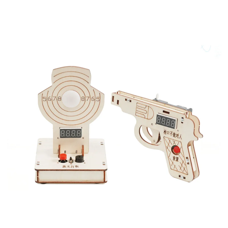 DIY Laser Target Shooting Device Model Science Toys for Kids Physics Experimental Tool Kit Children Educational Toys