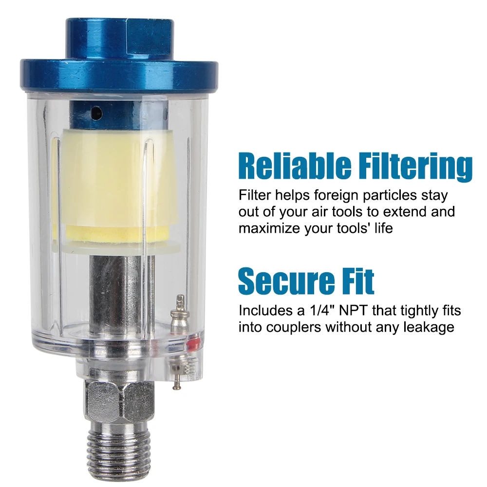 Adattatore ue filtro separatore olio-acqua utensili pneumatici per aerografo 1/4 "filettatura pistola a spruzzo manometro regolatore d'aria