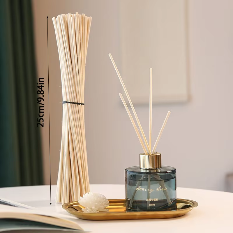 9PCS/lot Flower Aromatherapy Rattan No Fire Aroma Diffuser Sticks Home Living Room Aromatic Incense Supplies
